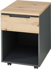 Zdjęcie Szynaka Meble Kontenerek Do Biurka Z 1 Szufladą Brego 16 Dąb Artisan, Antracytowy 45X66X55 - Kruszwica