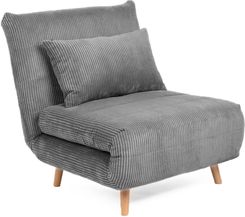 Zdjęcie Homla Sofa SOLACE 1-osobowa z funkcją spania sztruksowa szara 83x91x84 cm - Łódź
