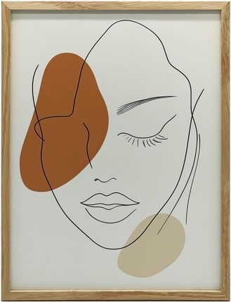 Spokojna Kobiecość W Linii 70X100Cm Rama Drewniana Ciemny Brąz Papier Matowy 230 Gsm
