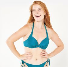 Zdjęcie Olaian Góra Kostiumu Kąpielowego Surfingowego Damska Elena Folk Teksturowana Niebieskie - Ostrołęka