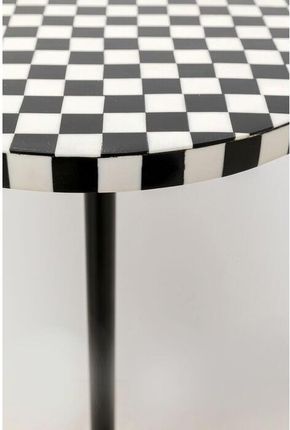 Kare Design Stolik DOMERO CHESS Fi25cm Biały/Czarny Nowoczesny Salon - zdjęcie 2