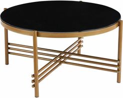 Zdjęcie Intesi Stolik kawowy Bonnie czarny/złoty stelaż - Piaseczno