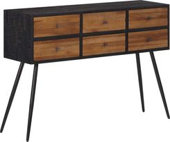 Dkd Home Decor Stolik z szufladami z litego drewna tekowego z recyklingu