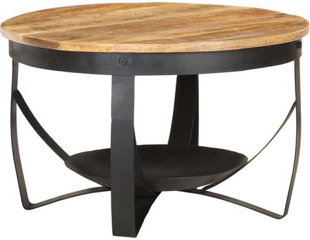 Prolenta Premium Stolik kawowy Ø68x43 cm Surowe drewno mango