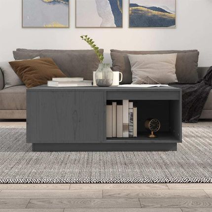 Dkd Home Decor Stolik kawowy szary 100x101x40,5 cm lite drewno sosnowe - zdjęcie 2