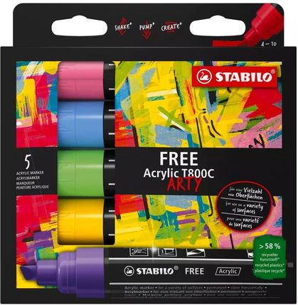 Stabilo Markery Free T800C (5 Sztuk)
