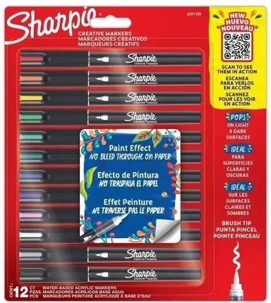 Sharpie Markery Akrylowe 12 Kolorów