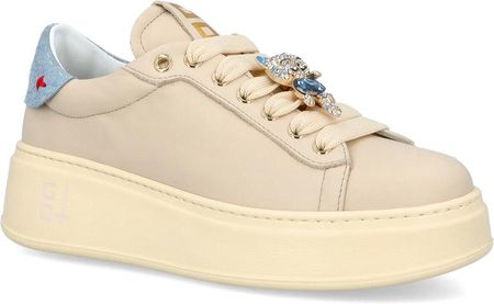 Sneakersy skórzane premium - GIO+ PIA312A BEŻOWE