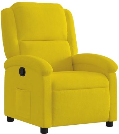 Zakito Europe Fotel Rozkładany Z Funkcją Odchylania Kieszenią Boczną Żółty 71X86,5X99,5Cm (Ze371804)