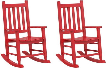 Zakito Europe Fotel Bujany Drewniany Dla Dzieci Czerwony 49X66,5X85,5Cm (Ze3281597)