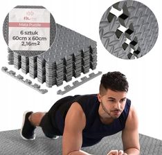 Zdjęcie Fit.Me Mata Puzzle Pod Sprzęt Do Ćwiczeń 6Szt. Ochronna Podłoga Na Siłownię Szare - Piaseczno