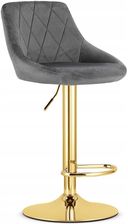 Zdjęcie Hoker KAST - aksamit szary / baza złota - Ujazd