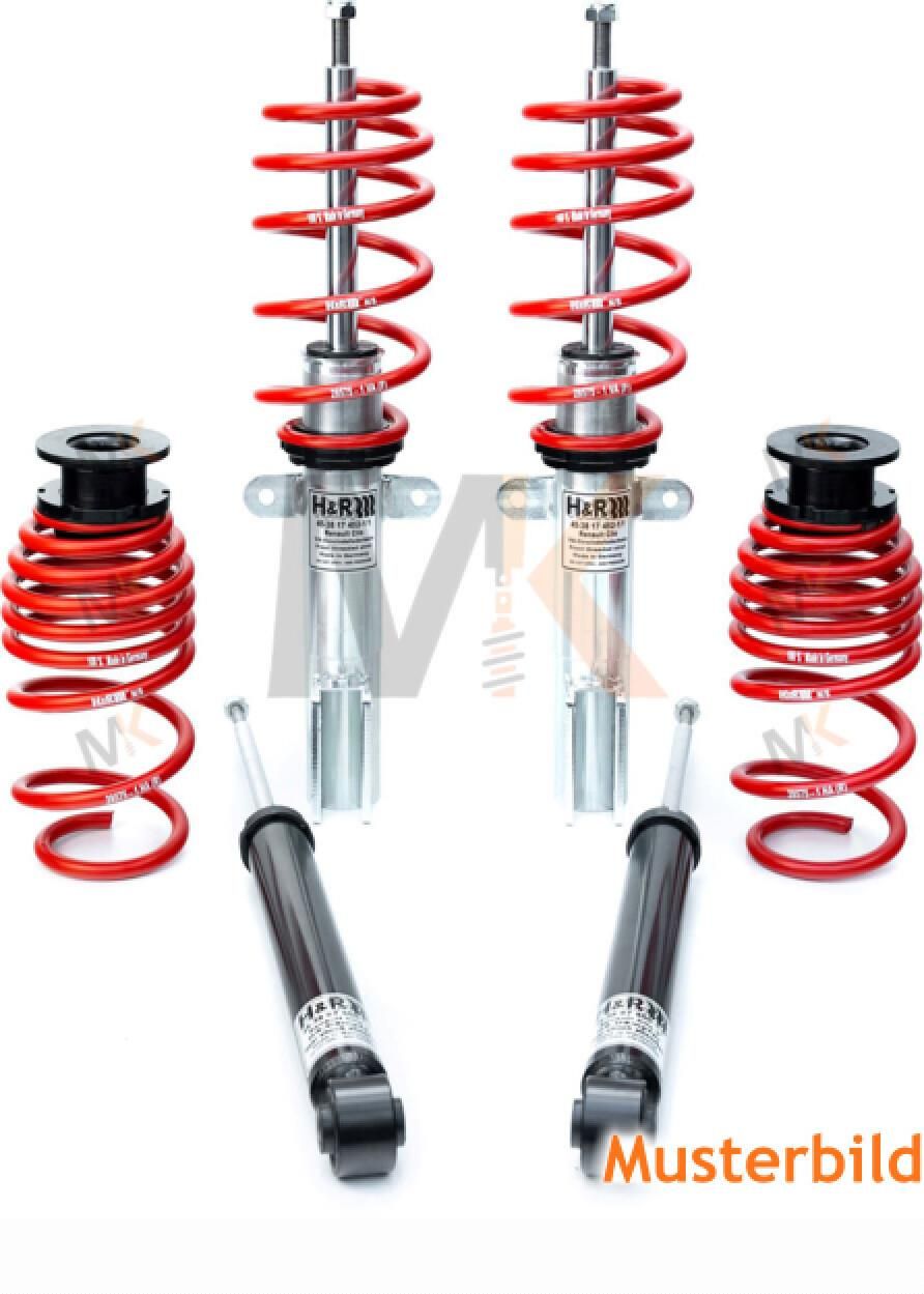 H R Twin Tube Edelstahl Gewindefahrwerke Version 1 Passend Fr Bmw 3er E36 Cabrio Touring 1992 1998 Va40 70 Ha20 50mm main image 0