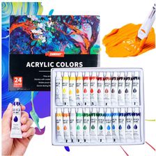 Zdjęcie Zestaw Farby Akrylowe Artystyczne W Tubkach Bogato Pigmentowane 24Szt. 12Ml - Maków Podhalański