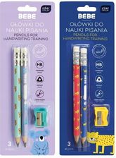 Zdjęcie Interdruk Ołówki Do Nauki Pisania 2Szt+Temperów Bb Kids Mix - Kęty