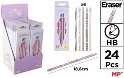 Zdjęcie Mp Main Paper Ołówek Z Gumką Unicorn 6Szt. - Mieroszów