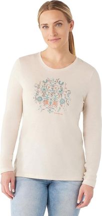 Smartwool Damska Koszulka W Floral Tundra Graphic Z Długim Rękawem Migdałowy Wrzos - zdjęcie 2