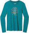 Damska koszulka z długim rękawem Smartwool W Floral Tundra Graphic w kolorze szmaragdowo-zielonym