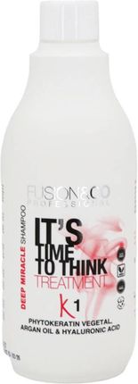 Exclusive Fusion&Co Miracle Deep Keratin Szampon Do Włosów K1 Wzmacniający Efekt Botox Z Keratyną I Olejem Arganowym 500ml
