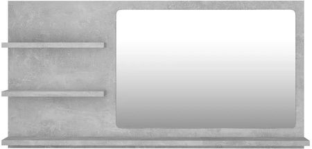 Zakito Home Lustro ścienne z półkami 90x10,5x45 szary beton (ZH805019) - zdjęcie 2