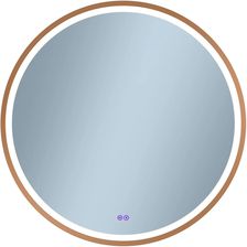 Zdjęcie Venti Lustro łazienkowe led barwa neutralna okrągłe 80cm Orion w ramie red gold - Prabuty