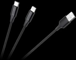 Cabletech Kabel Wtyk Usb A - Wtyk Usb C/ Wtyk Lightningh (2W1) 1M