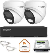 Easycam Zestaw Do Monitoringu Ip 2 Kamery Ec-Ip-D8Mp30Dl-W 8Mpx Poe (Z53587D2)