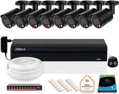 Dahua Zestaw Monitoringu Ip 8X Kamera Ipc-Hfw2849S-S-Il-0280B-Black 8Mpx (Z38527B8)