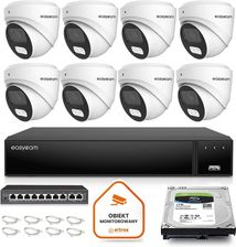 Easycam Zestaw Do Monitoringu Ip 8 Kamer Z Poe Ec-Ip-D8Mp30Dl-W 8Mpx (Z53587D8)