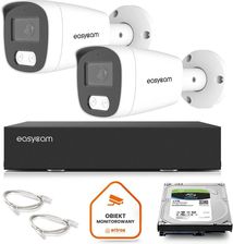 Easycam Zestaw Do Monitoringu Ip 2 Kamery Z Poe Ec-Ip-B5Mp30Dl-W 5Mpx Ir Led (Z53590B2)