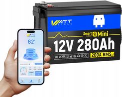 Wattcycle Akumulator LIFEPO4 12V 280AH Mini Smart Bluetooth Inteligentna, Wydajna (AKUMULATORLIFEPO412V280AHMINIBLUETOOTH)