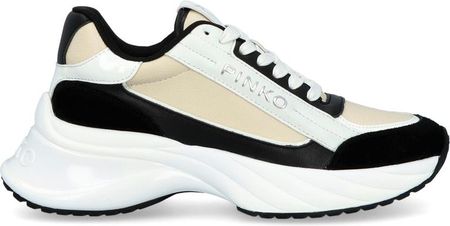 Sneakersy damskie premium - PINKO ARIEL 07 BIAŁO-CZARNE