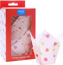 Zdjęcie PME Cake - Papilotki tulipanowe do muffinek 24 sztuki Maliny - Wleń