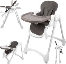Zdjęcie Krzesełko do Karmienia Składane Fotelik Regulowana Taca Kółka DELI - Poznań