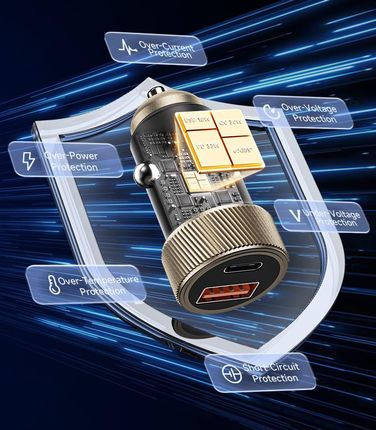 Awei Ład Sam C 857 33W Usb Cbrązowa Brown - zdjęcie 4