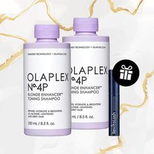 Olaplex Blonde Enhancer No.4P + RevitaLash Advanced | Zestaw: szampon neutralizujący do włosów blond 2x250ml + odżywka do rzęs 0,75ml