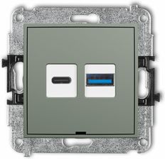 Zdjęcie Karlik Icon Ładowarka Usb Podwójna C + A Szałwiowy 61ICUSBBO8 - Będzin