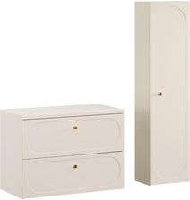 Comad Zestaw Szafka Pod Umywalkę Z Blatem 57X80Cm I Słupek Wysoki Donna Sand