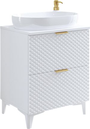Helvetia Szafka Pod Umywalkę Laura Wisząca Z 2 Szufladami 60Cm Biała (5900488590114)