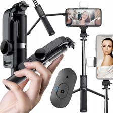 Selfie stick kijek do telefonu z funkcją statywu Bluetooth z lampą Q02S