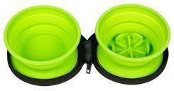 Kiwi Walker S.R.O Podwójna Miska Podróżna Slowfeeder Zielona 700Ml Kiwi 133736
