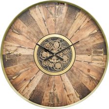 Duży zegar ścienny drewno metal Keane 80cm (23568)