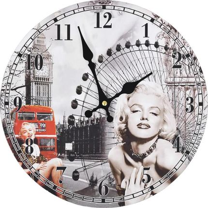 Zakito Europe Zegar ścienny retro MDF 30cm różnokolorowy (ZE50628)