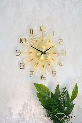Jvd Zegar ścienny nowoczesny złoty 49cm HT108.2 (DIAHT1082)