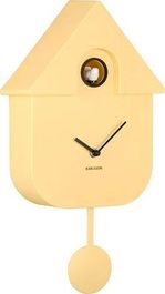 Karlsson Zegar ścienny z kukułką Modern Cuckoo jasnożółty (KA5768LY)