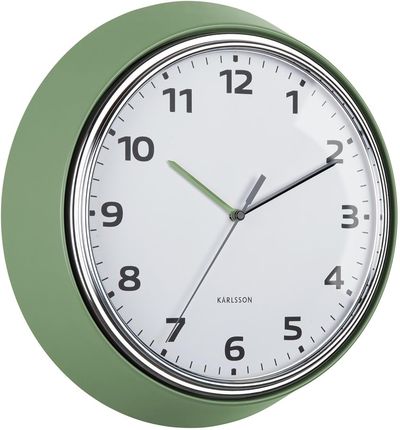 Karlsson Zegar ścienny Modern Retro zielony dżunglowy (KA6006GR)