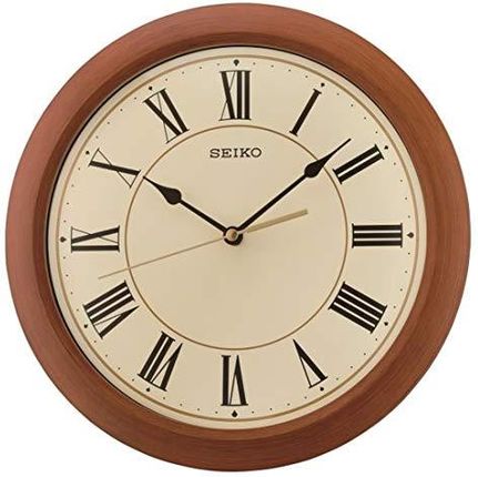 Seiko Clocks Seiko zegar ścienny brązowy tworzywo sztuczne sekundnik pełzający (QXA713T)
