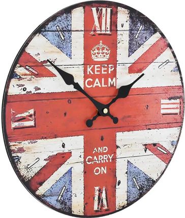 Zakito Europe Zegar ścienny Retro Różnokolorowy MDF Średnica 30cm Grubość 2,2cm Wymaga baterii AA (ZE50627) - zdjęcie 2