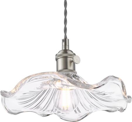 Dar Lighting Szklana Lampa Wisząca Hadano Had0161-12 Do Salonu Chrom Przezroczysty (Had016112)