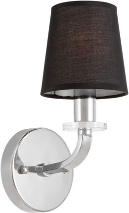 Lumina Deco Lampa Ścienna Kinkiet Nowoczesny Czarno-Chromowany Orlando W1